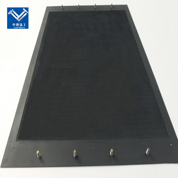 Titanium anode for electrolytic manganese dioxide production